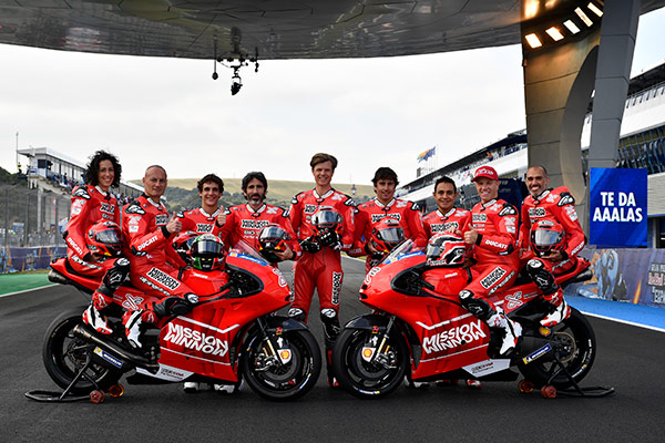 A group of riders with Ducati X2 bikes